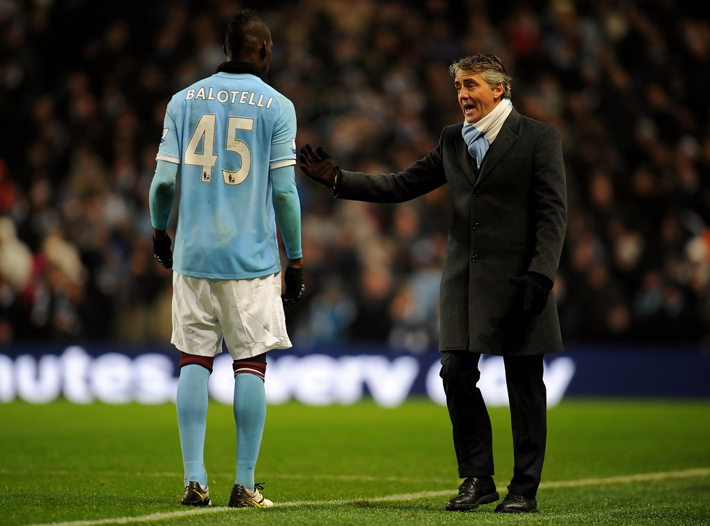 Mario+Balotelli+Roberto+Mancini+Manchester