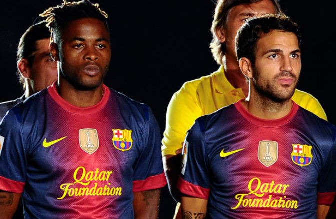 Barcelona Alex Song Cesc Fabregas