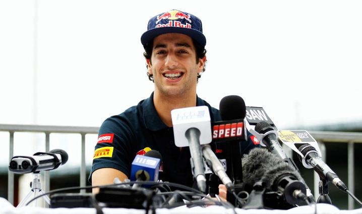 Toro Rosso driver Daniel Ricciardo Red Bull Young Driver Test formula one