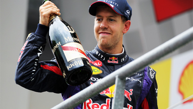 Sebastian Vettel lead on belgian gp