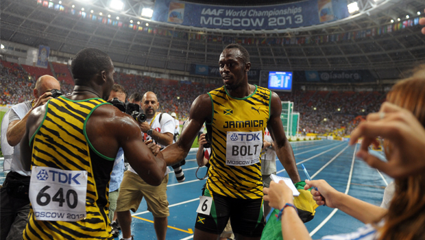 Usain Bolt claimed the 100m gold at World Championships