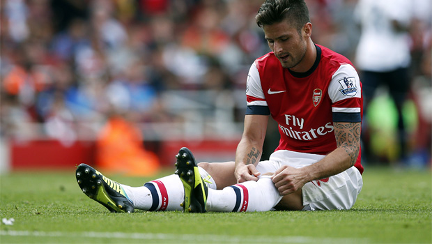 Arsenal Olivier Giroud knee injury