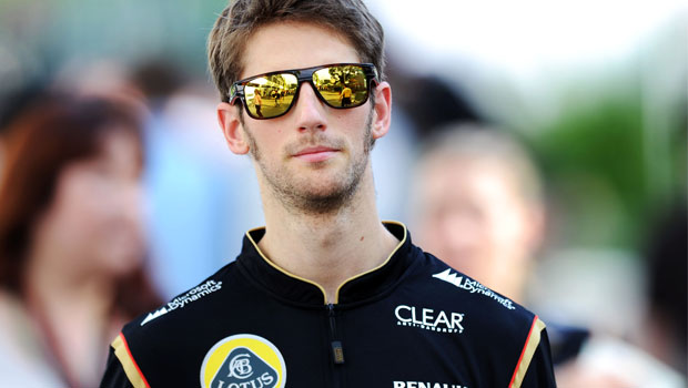 Lotus driver Romain Grosjean 