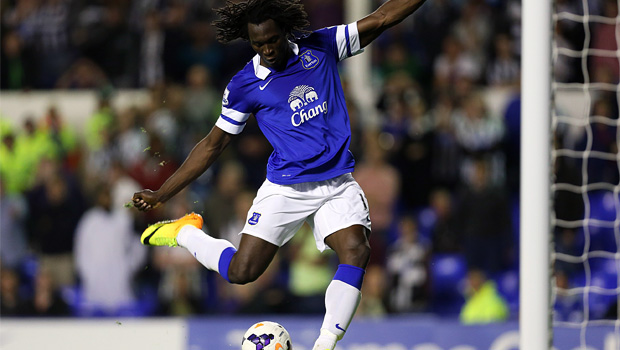 striker Romelu Lukaku scored twice as Everton v newcastle