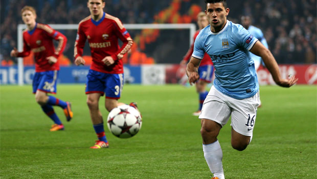 Sergio Aguero Manchester City v CSKA Moscow