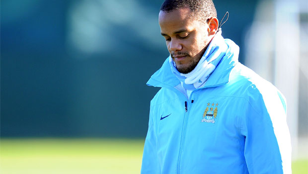 Vincent Kompany out for Manchester City v tottenham