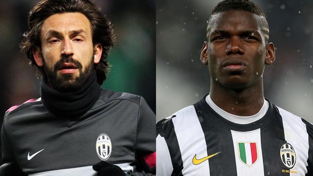 Andrea Pirlo and Paul Pogba Juventus