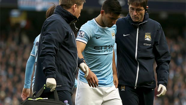 Sergio Aguero Manchester City injured