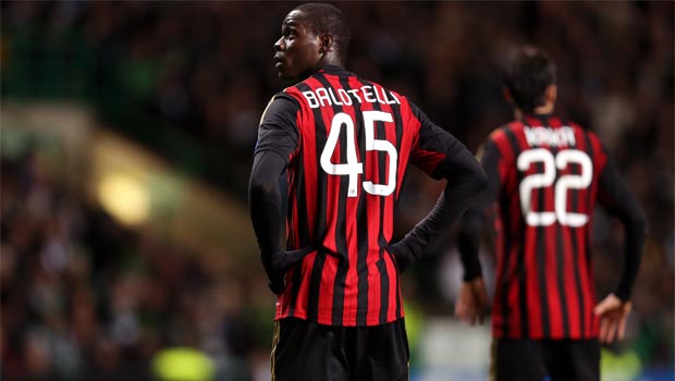 striker Mario Balotelli AC Milan