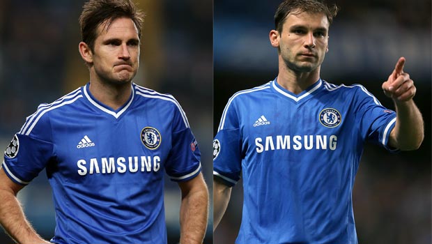 Frank Lampard and Branislav Ivanovic chelsea