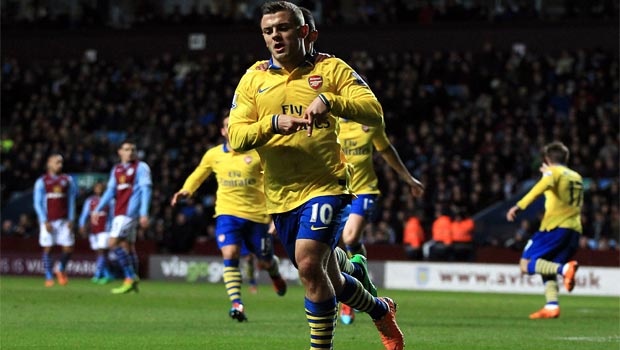 Jack Wilshere arsenal win over aston villa