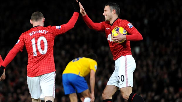 Wayne Rooney and Robin van Persie Man United Duo