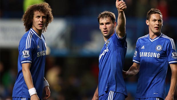 Chelsea star David Luiz and teammates