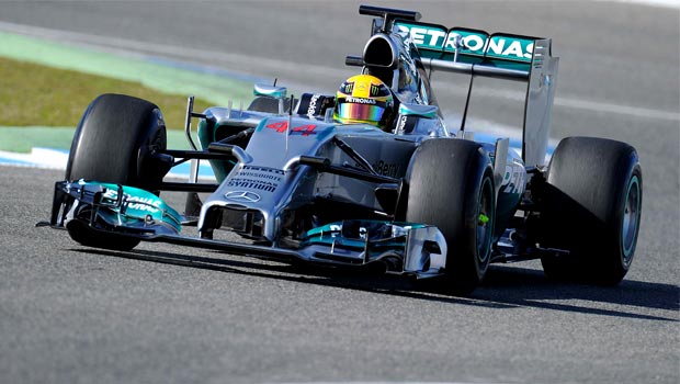 Mercedes driver Lewis Hamilton 2014 testing