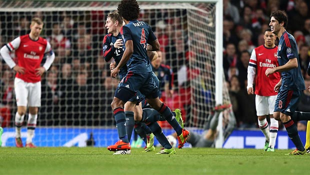 Toni Kroos goal arsenal v Bayern Munich 