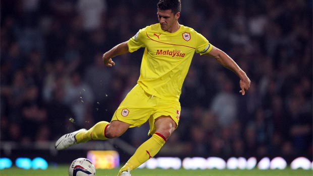 captain Mark Hudson Cardiff City