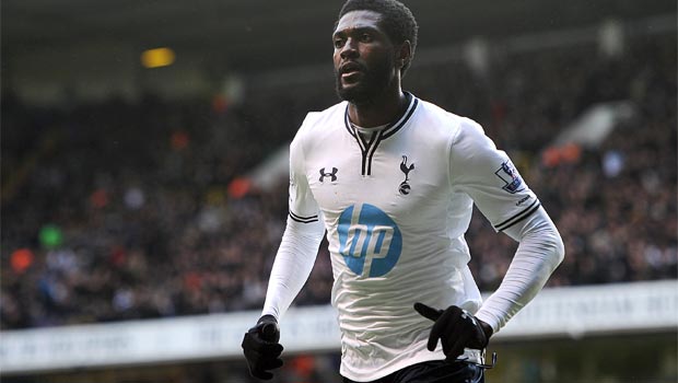 striker Emmanuel Adebayor Tottenham