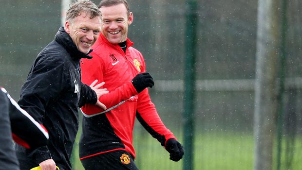 David Moyes and Wayne Rooney Manchester United