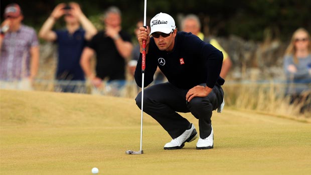 Adam Scott defends his green jacket at Augusta golf