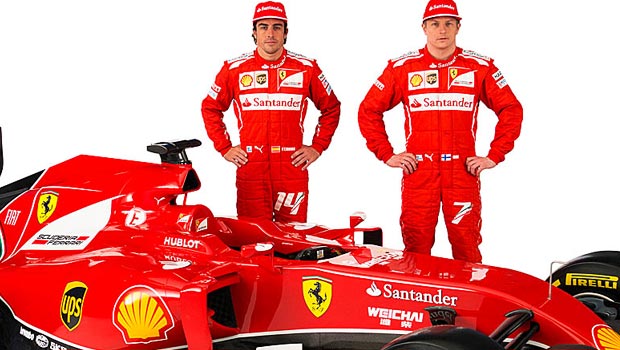 Fernando Alonso and Kimi Raikkonen Ferrari formula one f1