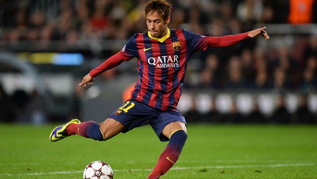 Junior Neymar Barcelona in action 