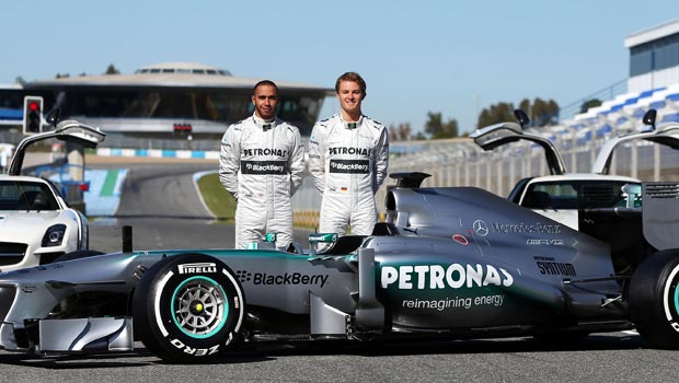 Lewis Hamilton and Nico Rosberg Mercedes World Drivers Championship