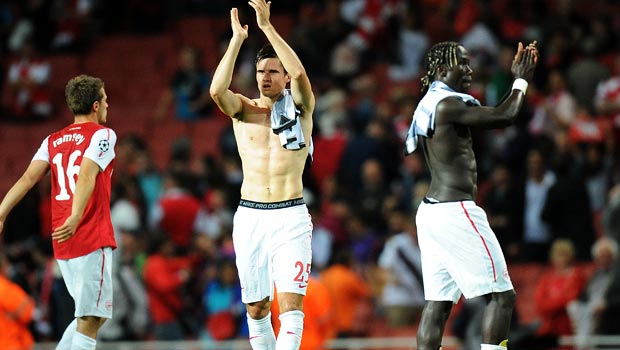 Carl Jenkinson and Bacary Sagna Arsenal