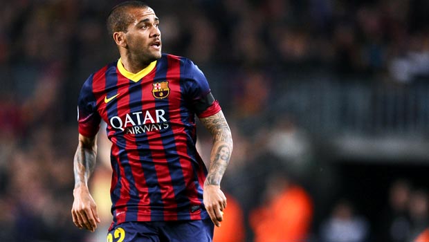 Dani Alves Barcelona defender 