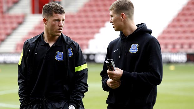 Ross Barkley and John Stones everton footballer