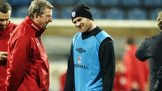 Roy Hodgson England manager and Wayne Rooney