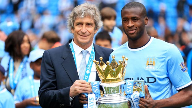 Yaya Toure Manchester City and Manuel Pellegrini