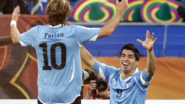 Diego Forlan and Luis Suarez Uruguay