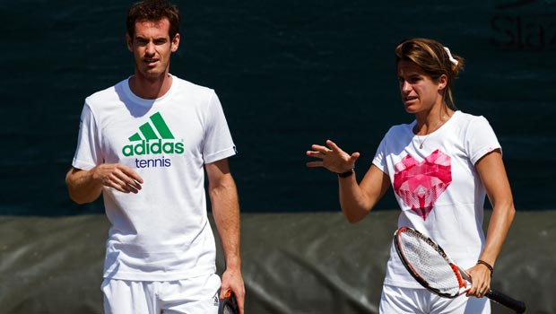 Andy Murray and coach Amelie Mauresmo