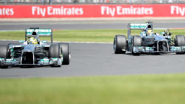 Mercedes Lewis Hamilton and Nico Rosberg