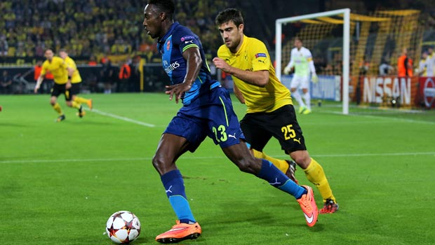 Danny Welbeck Arsenal v Borussia Dortmund