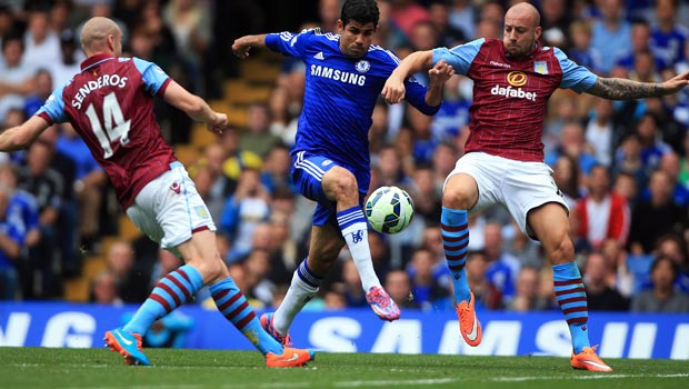 Diego Costa Chelsea v Aston Villa