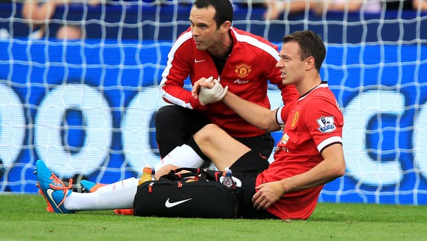 Jonny Evans ankle injury Manchester United