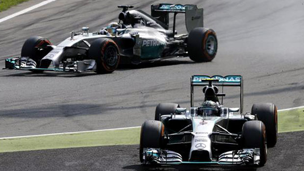 Lewis Hamilton and Nico Rosberg Mercedes