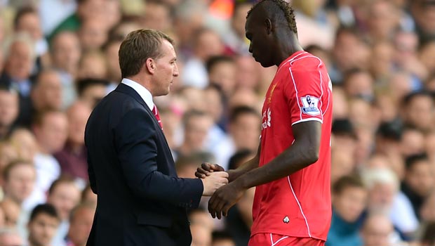 Liverpool Brendan Rodgers and Mario Balotelli