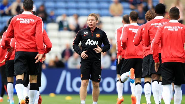 Manchester United Players and coach Gary Walker