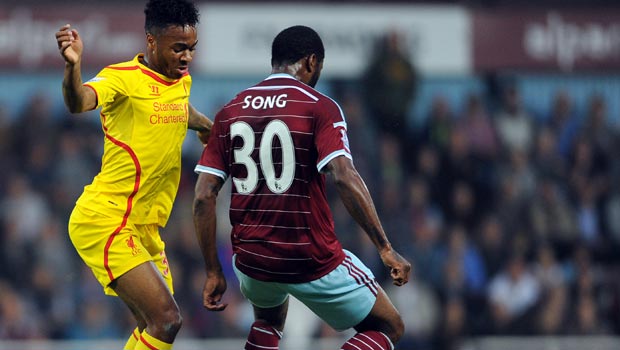 Raheem Sterling Liverpool v West Ham