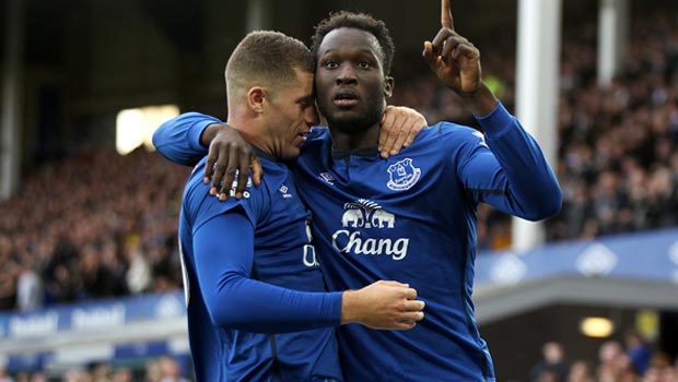 Romelu Lukaku and Ross Barkley Everton