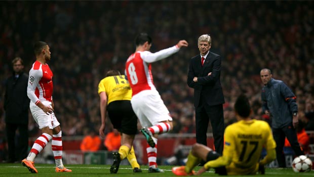 Arsene Wenger Arsenal v Borussia Dortmund Champions League