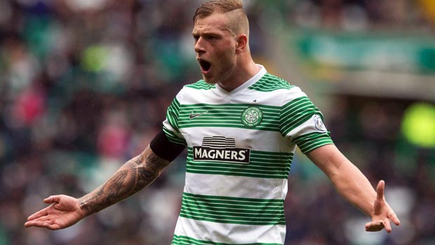 Celtic forward John Guidetti SPFL Player of the Month