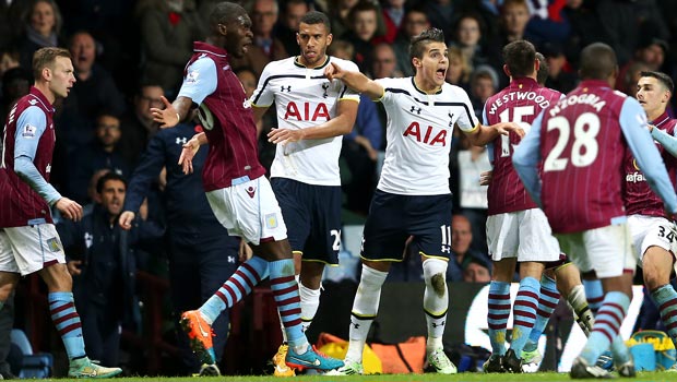 Christian Benteke Aston Villa v Tottenham Hotspur Premier League