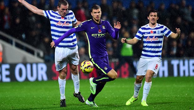 Edin Dzeko Manchester City v QPR