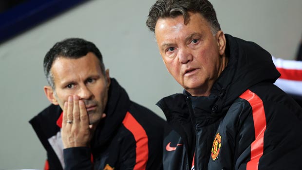 Man Utd assistant manager Ryan Giggs and Louis van Gaal