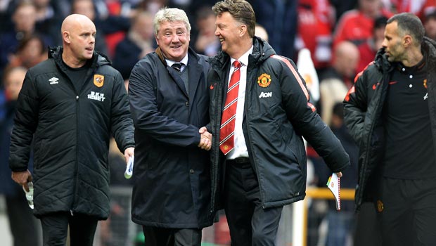 Man United Louis van Gaal and Hull City Steve Bruce