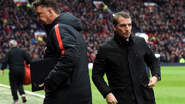 Man Utd boss Louis Van Gaal and Brendan Rodgers