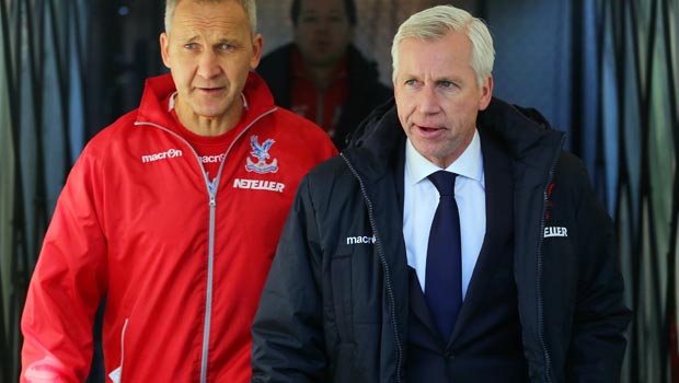 Crystal Palace Manager Alan Pardew and Keith Millen